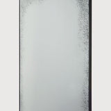 Aged floor mirror - Clear - black metal frame - medium aged - rectangular White Cliff Studio Floor Mirror