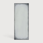Aged floor mirror - Clear - black metal frame - medium aged - rectangular White Cliff Studio Floor Mirror