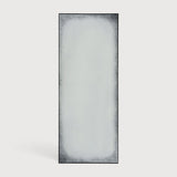 Aged floor mirror - Clear - black metal frame - medium aged - rectangular White Cliff Studio Floor Mirror