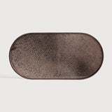 Aged tray - mirror - Bronze - oblong - M White Cliff Studio Trays