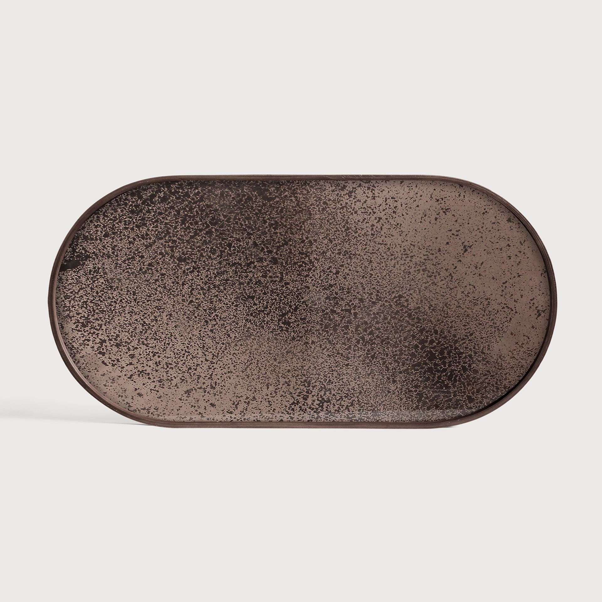 Aged tray - mirror - Bronze - oblong - M White Cliff Studio Trays
