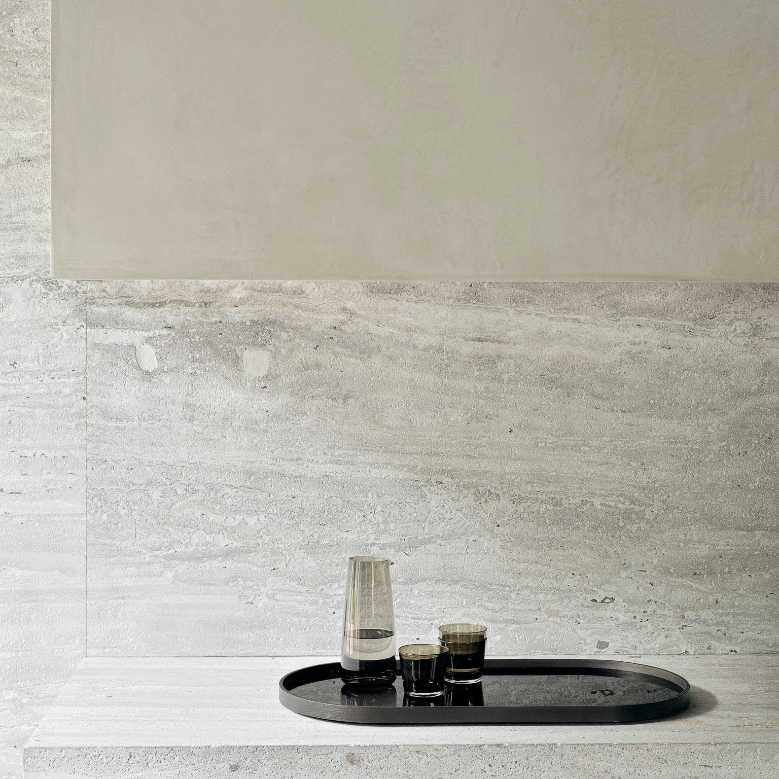 Aged tray - mirror - Bronze - oblong - M White Cliff Studio Trays