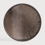 Aged tray - mirror - Bronze - round - S White Cliff Studio Trays