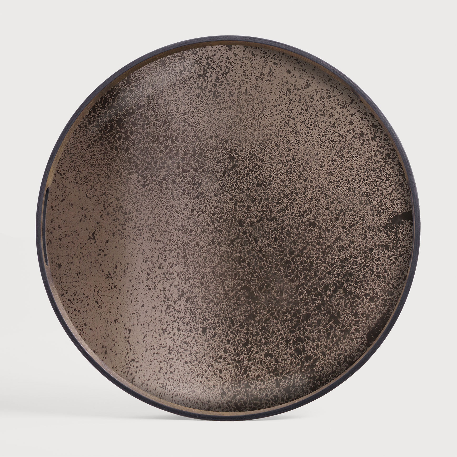 Aged tray - mirror - Bronze - round - S White Cliff Studio Trays