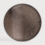 Aged tray - mirror - Bronze - round - XL White Cliff Studio Trays