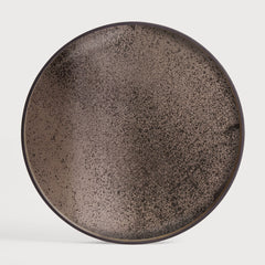 Aged tray - mirror - Bronze - round - XL White Cliff Studio Trays
