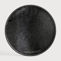 Aged tray - mirror - Charcoal - round - S White Cliff Studio Trays