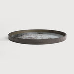 Aged tray - mirror - Clear - round - L White Cliff Studio Trays