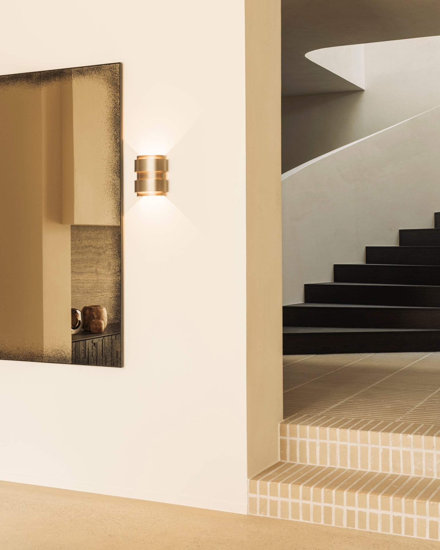 Aged wall mirror - Bronze - black metal frame - heavy aged - rectangular White Cliff Studio Wall Mirror