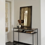 Aged wall mirror - Bronze - black metal frame - heavy aged - rectangular White Cliff Studio Wall Mirror
