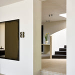 Aged wall mirror - Bronze - black metal frame - heavy aged - rectangular White Cliff Studio Wall Mirror