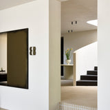 Aged wall mirror - Bronze - black metal frame - heavy aged - rectangular White Cliff Studio Wall Mirror