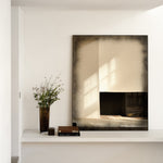 Aged wall mirror - Bronze - black metal frame - heavy aged - rectangular White Cliff Studio Wall Mirror