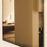 Aged wall mirror - Bronze - black metal frame - heavy aged - rectangular White Cliff Studio Wall Mirror