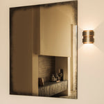 Aged wall mirror - Bronze - black metal frame - heavy aged - rectangular White Cliff Studio Wall Mirror