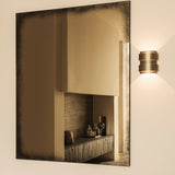 Aged wall mirror - Bronze - black metal frame - heavy aged - rectangular White Cliff Studio Wall Mirror