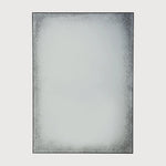 Aged wall mirror - Clear - black metal frame - medium aged - rectangular White Cliff Studio Wall Mirror
