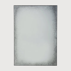 Aged wall mirror - Clear - black metal frame - medium aged - rectangular White Cliff Studio Wall Mirror