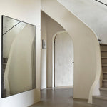 Aged wall mirror - Clear - black metal frame - medium aged - rectangular White Cliff Studio Wall Mirror