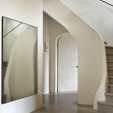 Aged wall mirror - Clear - black metal frame - medium aged - rectangular White Cliff Studio Wall Mirror