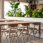 Air dining table - varnished oak - rectangular White Cliff Studio Dining Table