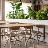 Air dining table - varnished oak - rectangular White Cliff Studio Dining Table