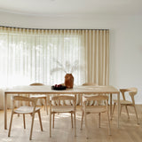 Air dining table - varnished oak - rectangular White Cliff Studio Dining Table