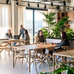 Air dining table - varnished oak - rectangular White Cliff Studio Dining Table