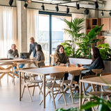 Air dining table - varnished oak - rectangular White Cliff Studio Dining Table