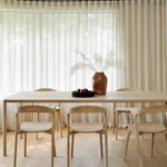 Air dining table - varnished oak - rectangular White Cliff Studio Dining Table