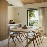 Air dining table - varnished oak - rectangular White Cliff Studio Dining Table