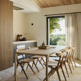 Air dining table - varnished oak - rectangular White Cliff Studio Dining Table