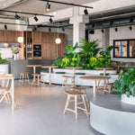 Air dining table - varnished oak - rectangular White Cliff Studio Dining Table