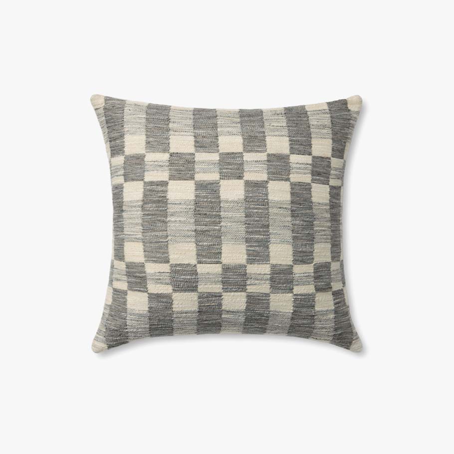 Amber Lewis x Loloi Adams Charcoal / Ivory Pillow White Cliff Studio Throw Pillows