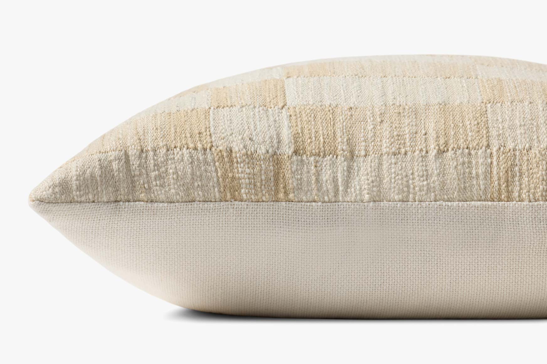 Amber Lewis x Loloi Adams Sand / Ivory Pillow White Cliff Studio Throw Pillows