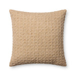 Amber Lewis x Loloi Alinah Tan 22'' x 22'' Pillow Cover Only White Cliff Studio Throw Pillows