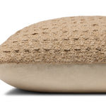 Amber Lewis x Loloi Alinah Tan 22'' x 22'' Pillow Cover Only White Cliff Studio Throw Pillows