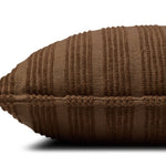 Amber Lewis x Loloi Aspyn Brown 22'' x 22'' Pillow Cover Only White Cliff Studio Throw Pillows