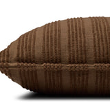 Amber Lewis x Loloi Aspyn Brown 22'' x 22'' Pillow Cover Only White Cliff Studio Throw Pillows