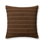 Amber Lewis x Loloi Aspyn Brown 22'' x 22'' Pillow Cover Only White Cliff Studio Throw Pillows