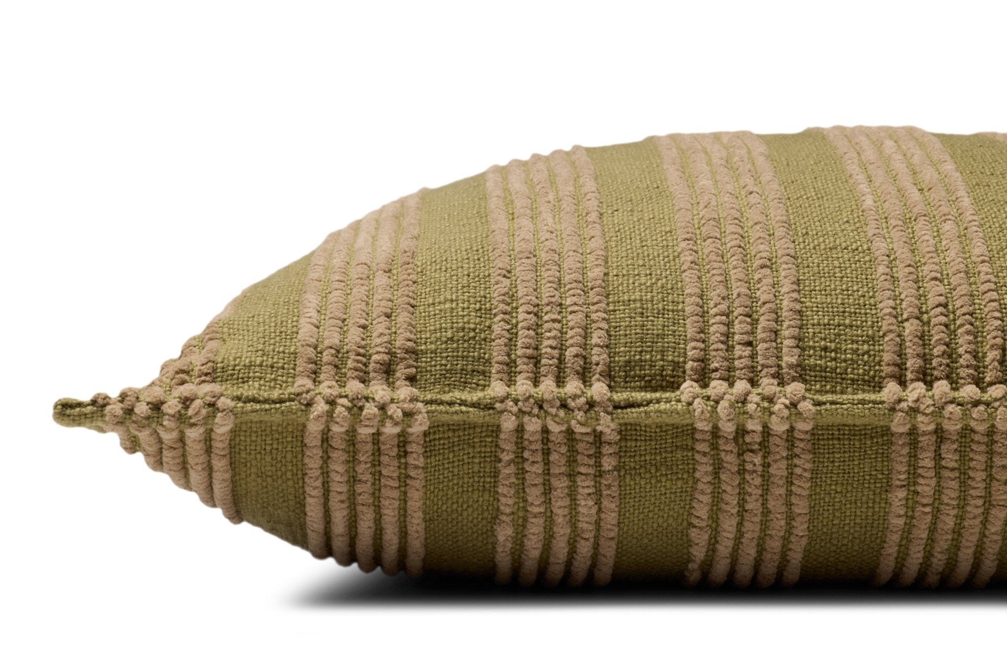 Amber Lewis x Loloi Aspyn Olive 20'' x 20'' Pillow Cover Only White Cliff Studio Throw Pillows