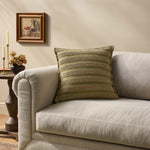 Amber Lewis x Loloi Aspyn Olive 20'' x 20'' Pillow Cover Only White Cliff Studio Throw Pillows