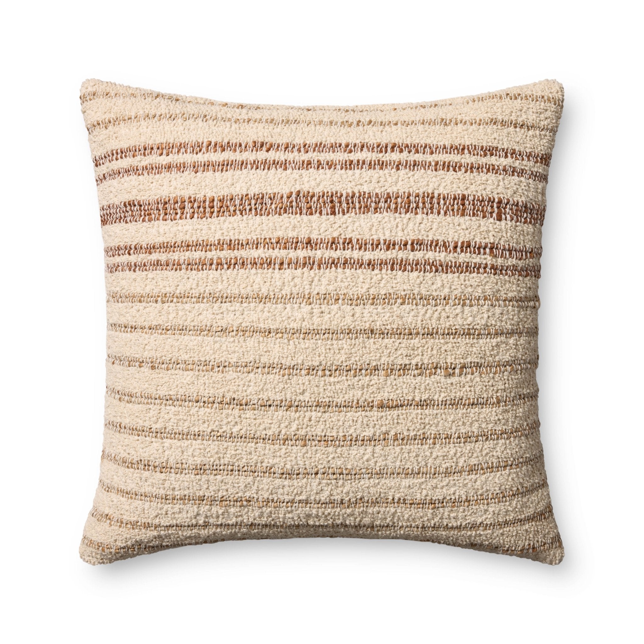Amber Lewis x Loloi Atley Natural / Amber 22'' x 22'' Pillow Cover Only White Cliff Studio Throw Pillows