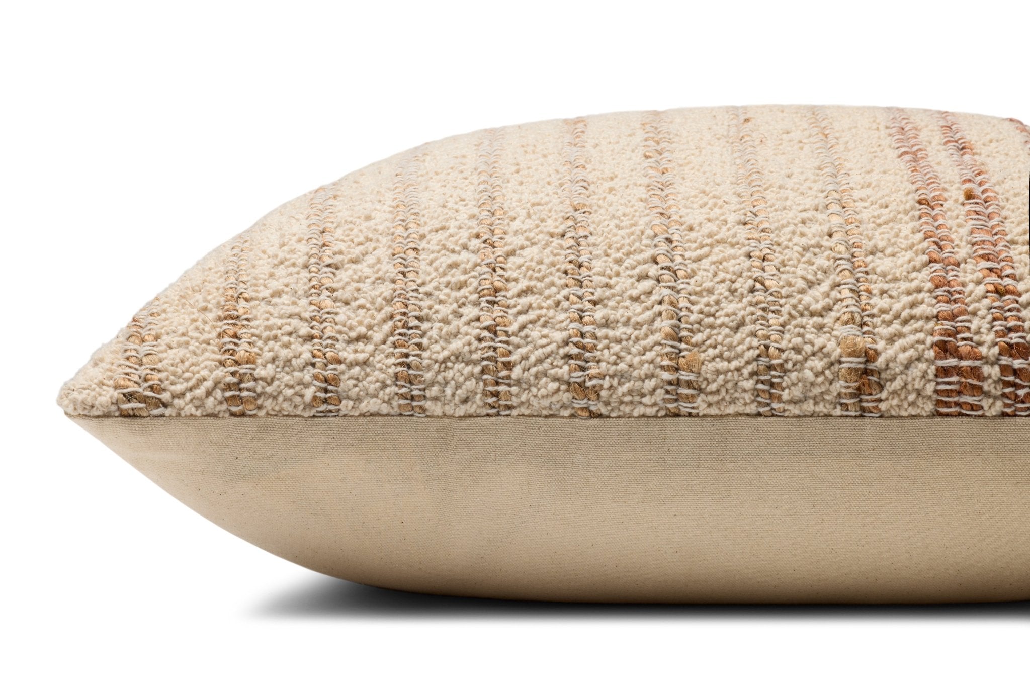 Amber Lewis x Loloi Atley Natural / Amber 22'' x 22'' Pillow Cover Only White Cliff Studio Throw Pillows