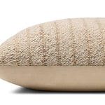 Amber Lewis x Loloi Atley Natural / Olive 22'' x 22'' Pillow Cover Only White Cliff Studio Throw Pillows