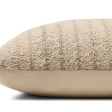 Amber Lewis x Loloi Atley Natural / Olive 22'' x 22'' Pillow Cover Only White Cliff Studio Throw Pillows