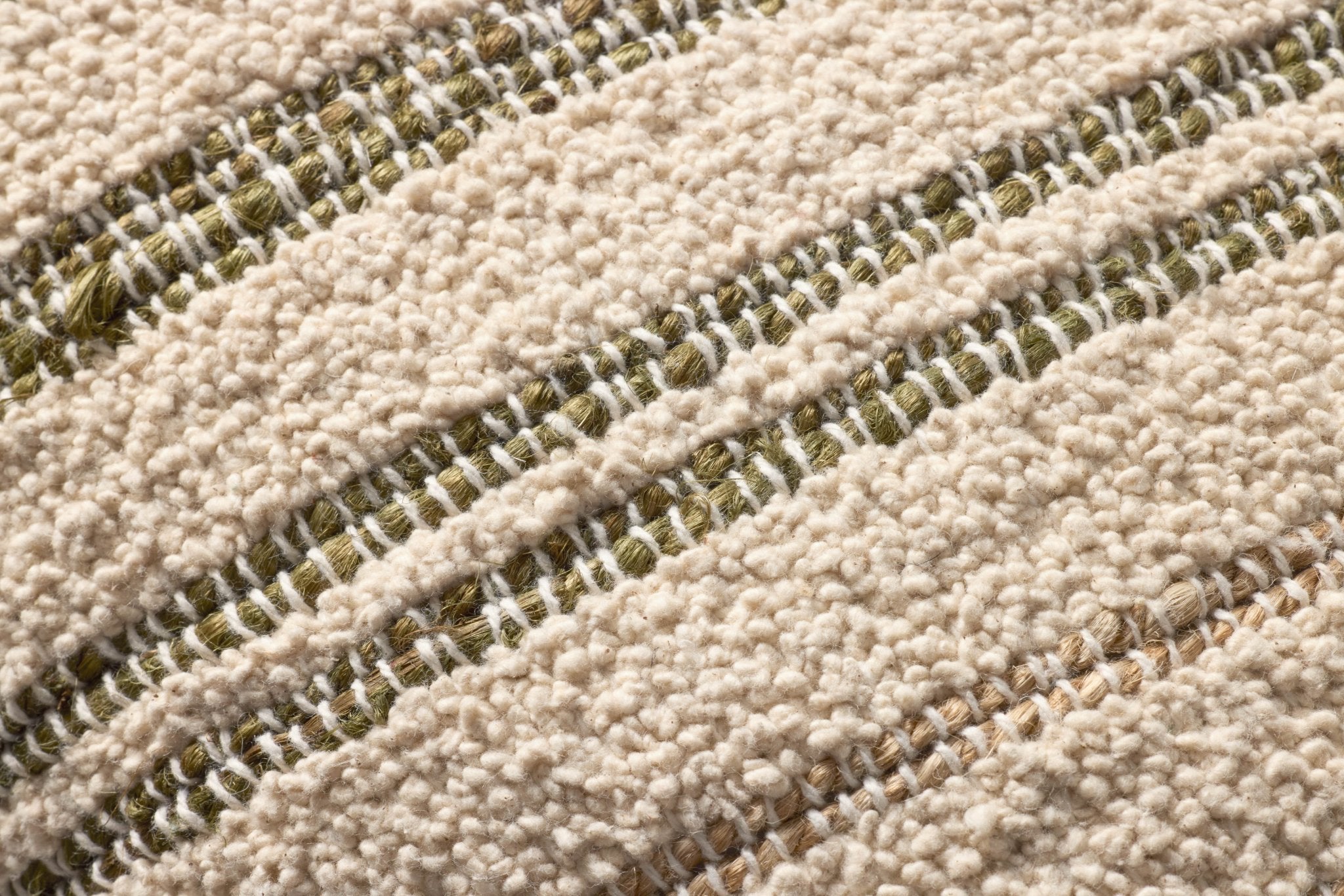 Amber Lewis x Loloi Atley Natural / Olive 22'' x 22'' Pillow Cover Only White Cliff Studio Throw Pillows