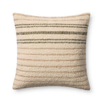 Amber Lewis x Loloi Atley Natural / Olive 22'' x 22'' Pillow Cover Only White Cliff Studio Throw Pillows