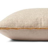 Amber Lewis x Loloi Aveline PAL0035 Ivory / Gold 22'' x 22'' Cover Only Pillow White Cliff Studio Throw Pillows