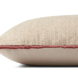 Amber Lewis x Loloi Aveline PAL0035 Ivory / Wine 16'' x 26'' Cover Only Pillow White Cliff Studio Throw Pillows